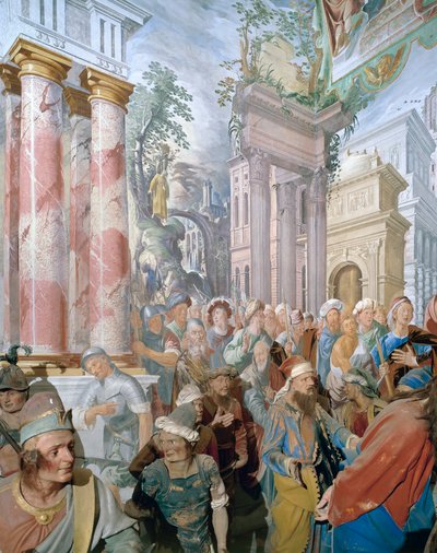 Fresco door Tanzio da Varallo, Kapel XXVII van de Sacromonte, Varallo, Piëmont, Italië door Tanzio da Varallo