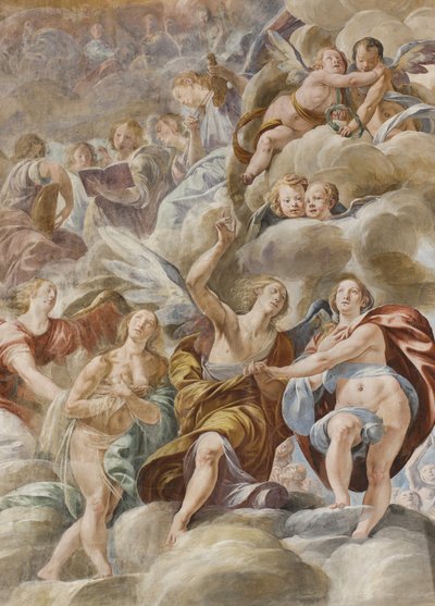 Muzikale Engelen en Heilige Zielen, 1629 door Tanzio da Varallo