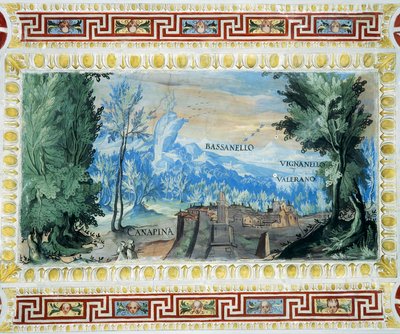 Uitzicht op Canepina door Tarquinio Ligustri