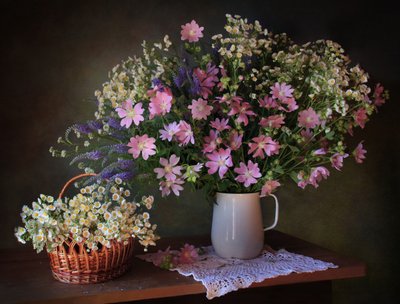 Rustieke boeketten met wilde bloemen door Tatyana Skorokhod