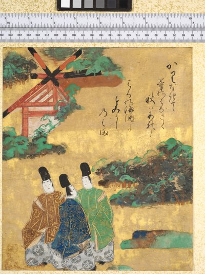 Het strand van Sumiyoshi, illustratie uit 