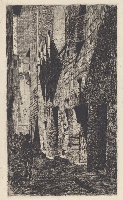 Huis van Dante da Castiglione door Telemaco Signorini