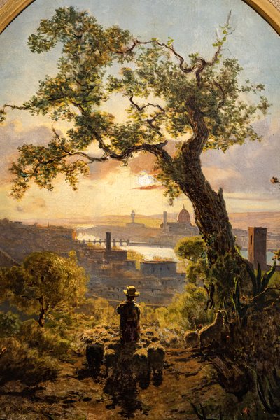 Landschap van Florence vanaf de heuvel van St. Miniato door Telemaco Signorini