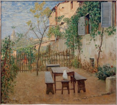Septembermorgen in Settignano door Telemaco Signorini