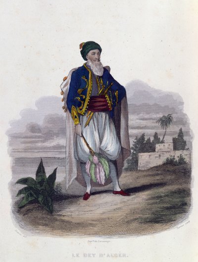 Hussein Pacha (1765-1838), de laatste Dey van Algiers (1818-30), 1846 door Th. Guerin