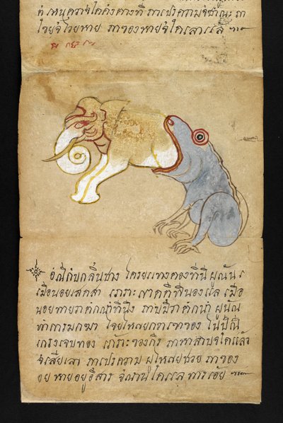 Kikker die een olifant eet, uit 