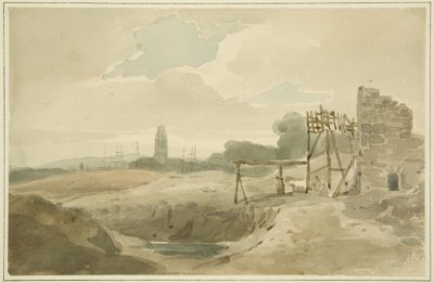 Oude Brandweerwagen gebruikt bij het uitgraven van de Nieuwe Sloot (tussen Touwslagerij en Clift House) door The Rev. John Eagles