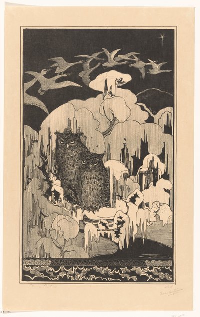 Kerstnacht door Theo van Hoytema (signed by artist)