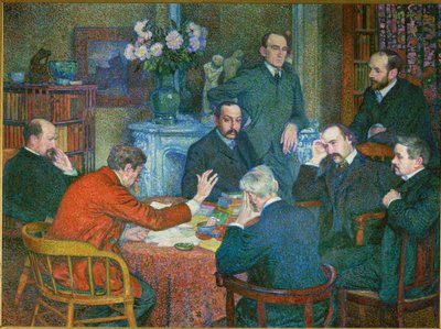 Lezen (schilderij op doek) door Theo van Rysselberghe