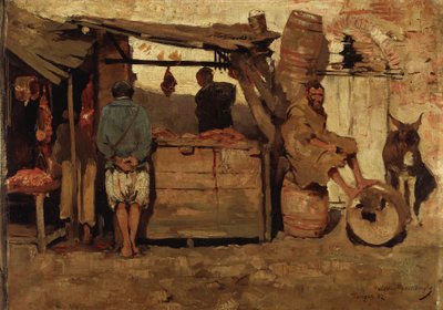Slagerij in Tanger door Théo van Rysselberghe