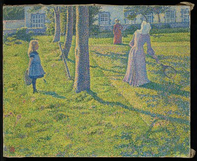 In Thuin of Het Tennisspel door Théo van Rysselberghe