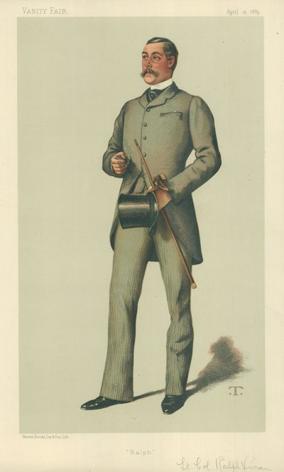 Luitenant-Kolonel Ralph Vivian, Ralph, 21 april 1883, Vanity Fair cartoon door Theobald Chartran