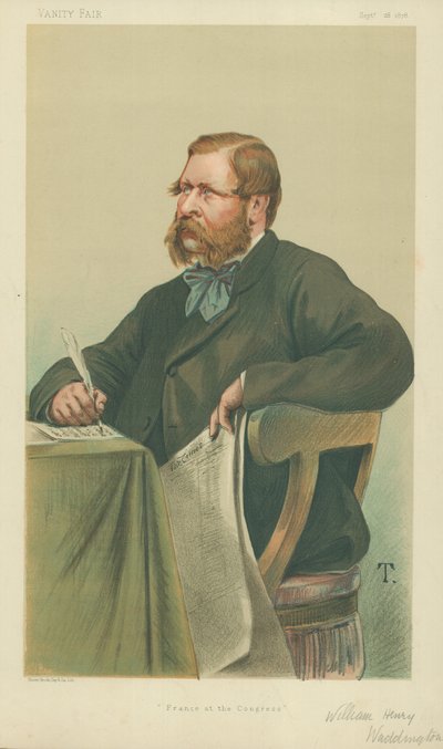 William Henry Waddington, Frankrijk op het congres, 28 september 1878, Vanity Fair cartoon door Theobald Chartran