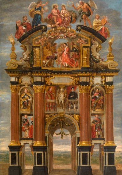 Triumphbogen von König Philipp IV. von Spanien door Theodoor van Thulden