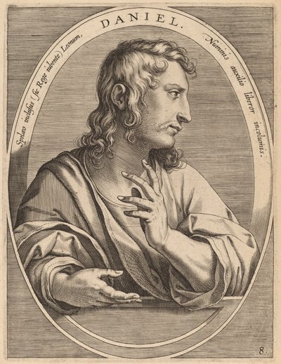 Daniël door Theodor Galle after Jan van der Straet