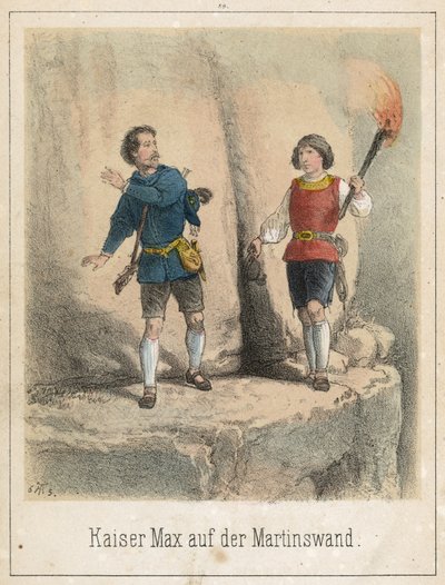 Keizer Max op de Martinswall door Theodor Hosemann
