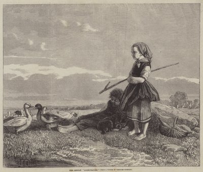 De Duitse Ganshoedster door Theodor Hosemann