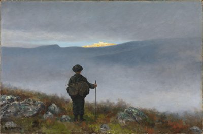 Ver, ver weg schitterde het Soria Moria Paleis als goud door Theodor Kittelsen