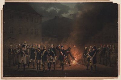 Fakkeloptocht in Heidelberg op 30 januari 1857 door Theodor Verhas
