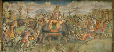 Hannibal in Italië Fresco ... (fresco) door Theodor de Bry