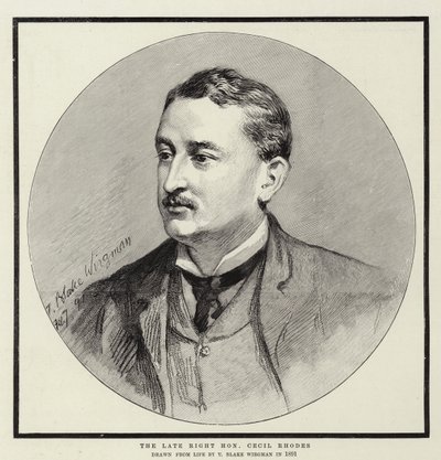 De Wijlen Eerwaarde Cecil Rhodes door Theodore Blake Wirgman