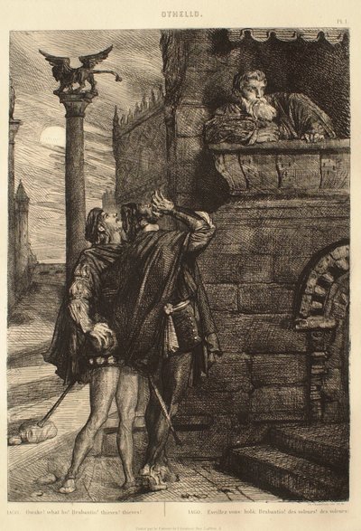 Othello-suite: nr. 1 (akte 1, scène 1) door Théodore Chassériau
