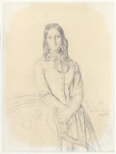 Portret van mevrouw Gabrielle Marcotte de Quivières door Théodore Chassériau