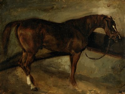 Bruin paard door Theodore Gericault