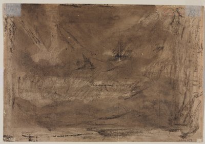 Compositorische studie mogelijk voor Poussins Deluge verso, ca. 1816 door Theodore Gericault
