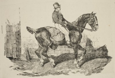 Géricault - Koetspaard bereden door een palfrenier, 1820 door Theodore Gericault