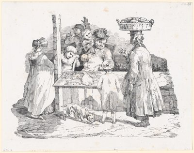 De slapende visverkoper (The Sleeping Fishmonger) door Theodore Gericault