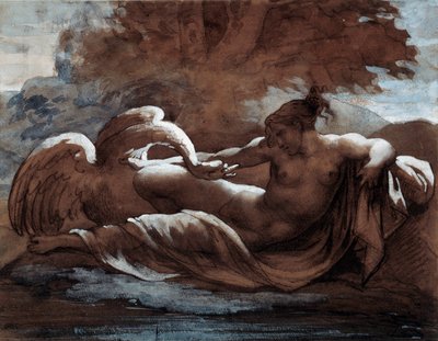 Leda en de zwaan door Theodore Gericault