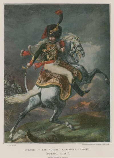 Officier van de Bereden Jagers die aanvalt door Theodore Gericault