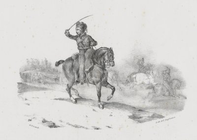 Artillerieofficier die de aanval leidt (An Artillery Officer Commanding the Charge) door Theodore Gericault