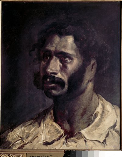 Portret van man (vermoedelijk de timmerman van de Meduse) door Theodore Gericault