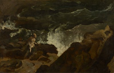 Gestrand op een strand (De storm) door Theodore Gericault