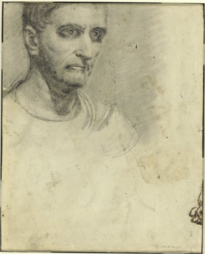 Studie van een man [verso] door Theodore Gericault