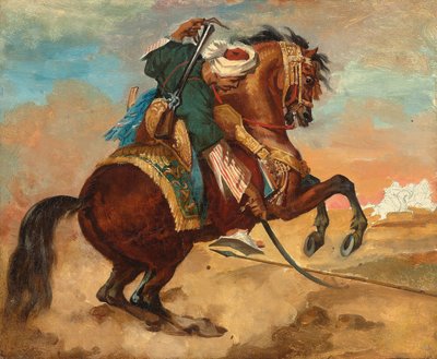 Turk op Kastanjekleurig Paard door Theodore Gericault