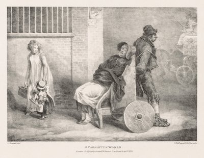 Verschillende Onderwerpen Getekend uit het Leven en op Steen: Een Verlamde Vrouw door Theodore Gericault
