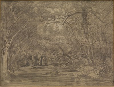 Het Interieur van een Bos door Theodore Rousseau