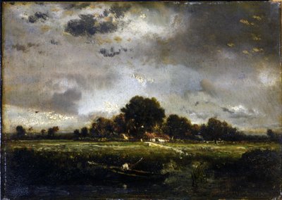 De kleine visser door Pierre Etienne Theodore Rousseau