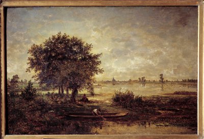de oevers van de Loire door Pierre Etienne Theodore Rousseau