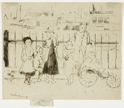 Gebeurtenissen over de relingen, Chelsea Embankment door Theodore Roussel
