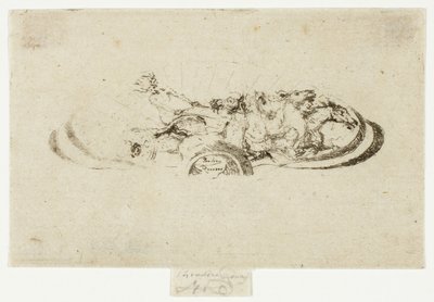 Phaeton, studie voor decoratie van een lijst door Theodore Roussel
