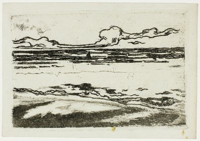 De zee bij Bognor door Theodore Roussel