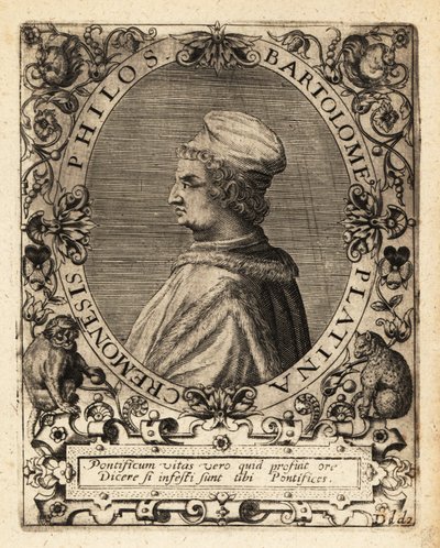 Bartolomeo Sacchi door Theodore de Bry