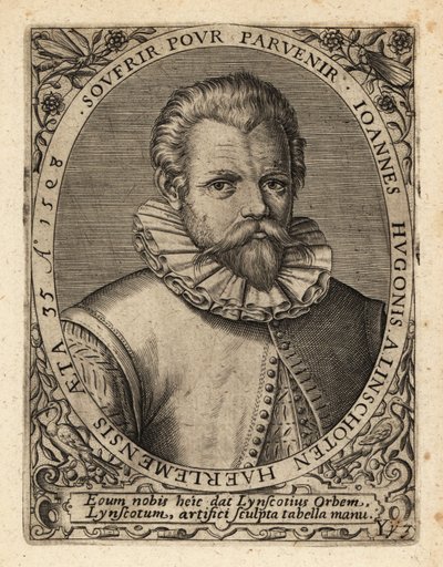 Jan Huyghen van Linschoten, Nederlandse protestantse koopman door Theodore de Bry