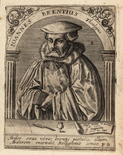 Johann Brenz door Theodore de Bry