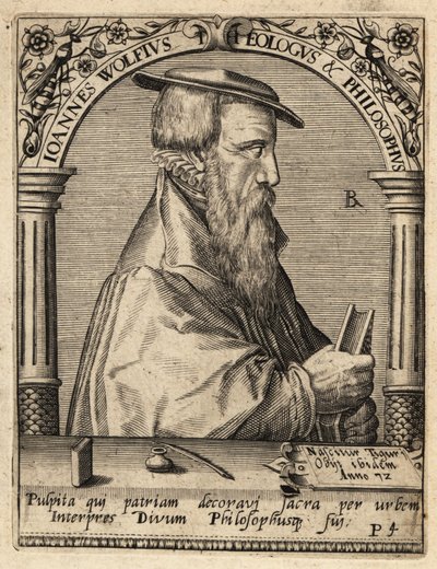 Johannes Wolf, ca. 1521-1572, Zwitserse gereformeerde theoloog door Theodore de Bry