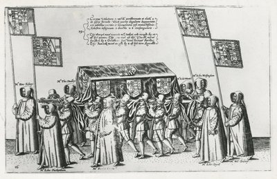 De rouwstoet van Sir Philip Sidney op weg naar St. Paul